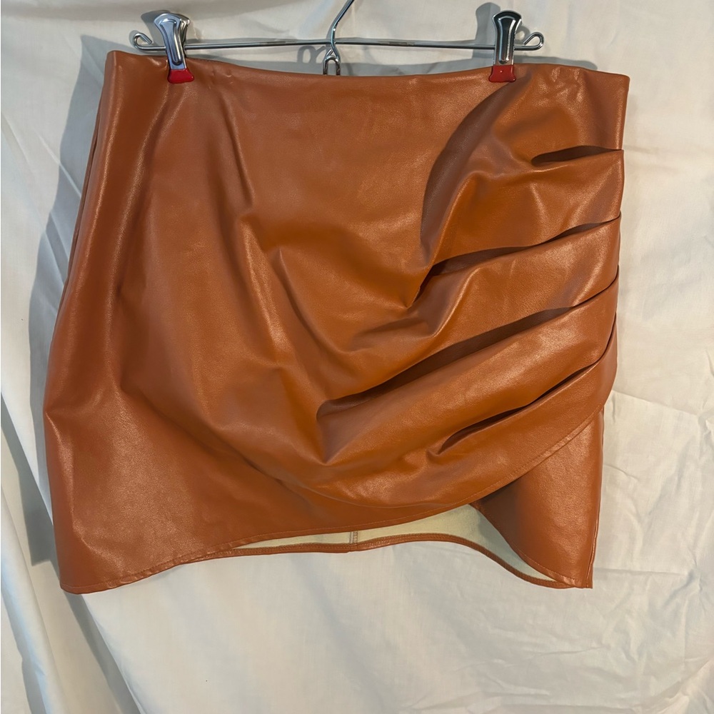 Faux Leather Skirt